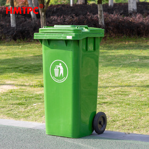 Outdoor Plastic Trash Can 240L With Wheels Flip Top For Street And Residential Use - Product Image 3