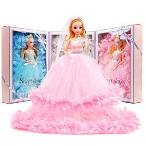 Puppe im Hochzeitskleid Spielzeug für Kleine Mädchen Märchenprinzessin Geschenkbox-Set Kinderspielzeug - Product Image 5