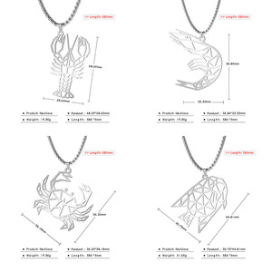Scava Fuori Lobster Collana di Gioielli In Acciaio Inossidabile Piccolo Granchio Collana di Vita di Mare Dainty Uomini Collane Gioielli In Acciaio Inossidabile - Product Image 6