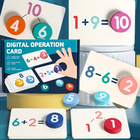 Jeu de jouets Montessori pour l'éducation précoce : Ensemble de dix cadres pour l'addition et la soustraction, matériel mathématique pour enfants