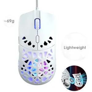 SAMA Wired Gaming Mouse Ergonomic High Performance Honeycomb Shell USB RGB Backlight Computer 7 DPI Settings Laptop Gamer Mice