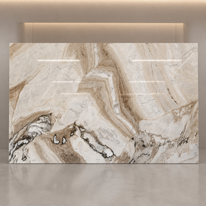 Prix de <span class=keywords><strong>la</strong></span> <span class=keywords><strong>dalle</strong></span> de quartzite Splendidus |   Pierre de sable dorée blanche polie naturelle de 18 mm pour comptoir de cuisine de luxe, mur de villa, hôtel - Product Image 1