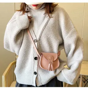 Vendita calda della fabbrica <span class=keywords><strong>Mini</strong></span> borsa a tracolla per donna con nappe a tracolla Color caramella borse a tracolla - Product Image 6