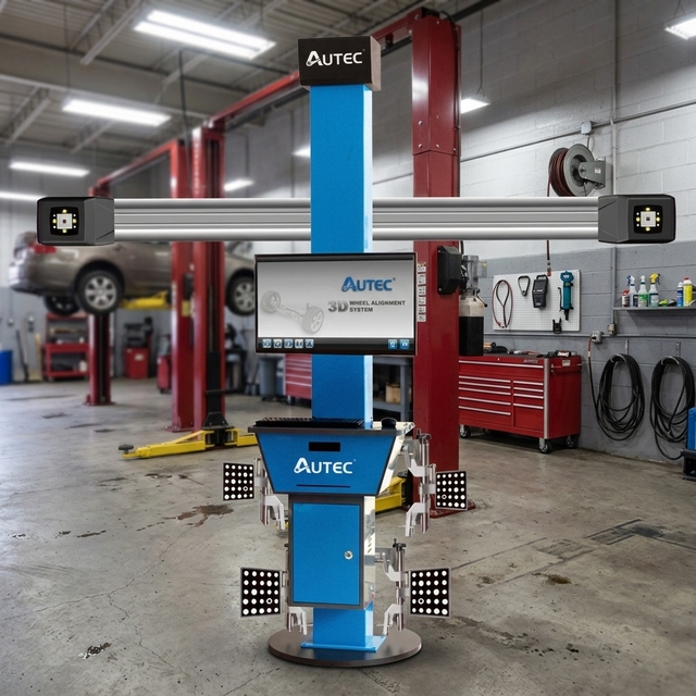 AUTEC 3D Car Wheel Alignment Machine Single Screen Lift Car Repair Equipment Upgradable Remote Cloud Service AUTEC Brand