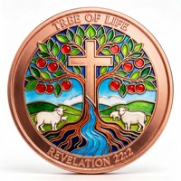 Pièce de monnaie en cuivre pur 999 de 1 oz, Série Jésus, Croix, Énergie Ange-Diable, Haute Relief, Couleur UV 3D, Édition de collection