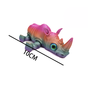 Figuras de Rinoceronte Impresas en 3D Transfronterizas, Decoraciones Articuladas de Animales Creativas, Adornos Artesanales, Regalos para Niños - Product Image 2
