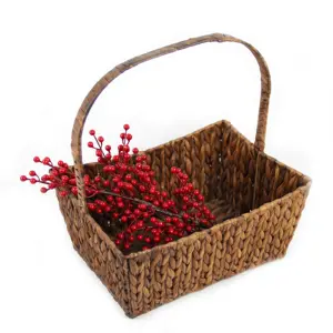 China Basket Supplier Hand gewebt Günstiger Preis Großhandel Willow Material Weiden körbe für Geschenke mit Griff