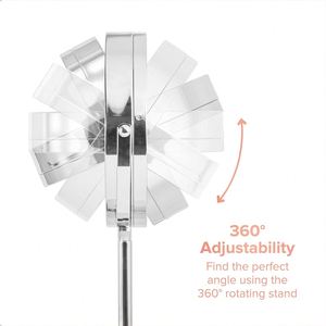 1x/3x/5x Magnification Double Sided Salon Style Iron Frame Glass <b>LED</b> Round Table Desk <b>Makeup</b> <b>Mirror</b> with Light for Living Room - Product Image 4