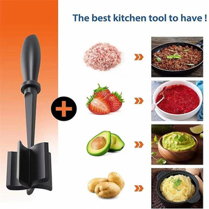 Triturador de Carne Manual de Plástico Ecológico Resistente al Calor, Utensilio para Picar Carne de Res Molido y Hamburguesas - Product Image 2
