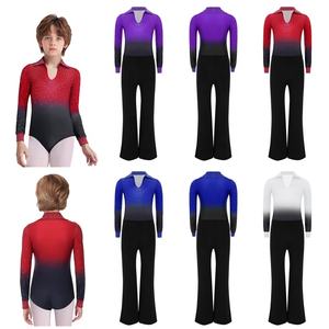 Ropa de Baile Personalizada para Niños de 6 a 16 Años, Traje de Danza con Leotardo y Pantalones para Espectáculos, Clases de Baile y Uso Diario Informal - Product Image 1