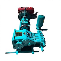 Pompe à boue à piston simple effet à moteur diesel BW150, cylindre horizontal, double effet, 150 L/min, 7,5 KW