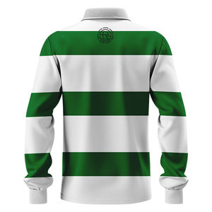 ラグビーポロシャツレトロカスタマイズカスタムコントラストストライプラグビースウェットシャツルーズ長袖ラグビーポロシャツ - Product Image 4