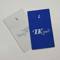 HP-High End gewebte Etiketten Custom Size Baumwoll gewebe Label Folded Neck Tag Eisen auf wasch bar für Hemden Hosen und Jacken