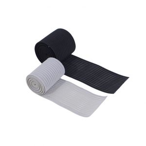 Ceinture élastique médicale large et respirante noire personnalisée en soie de poisson - Product Image 1