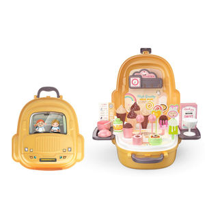 Sac à dos portable pour boutique de crème glacée, ensemble de jeu d'imitation 31 pièces, jouet Montessori pour l'éducation précoce avec compétences sociales, cadeau - Product Image 4