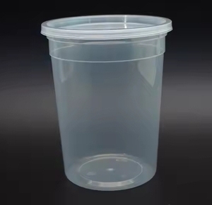 Vasos Desechables de PP para Comida, Recipientes Redondos Transparentes de Plástico con Tapas para Llevar, Catering, Aperitivos, Postres y Salsas - Product Image 2