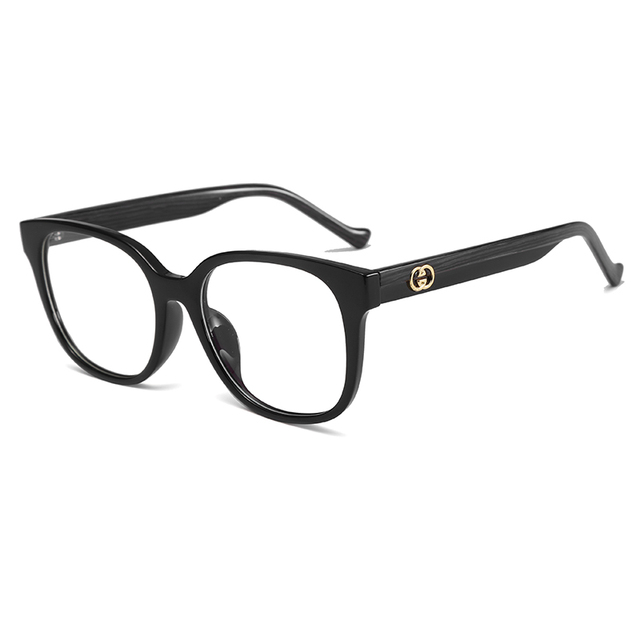 Wholesale Luxury Unisex Black Leopard Frame Optical Round Eyeglasses for All Face Sizes
