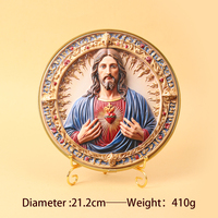 Statuette religieuse en résine de la Vierge Marie avec l'Enfant Jésus, ornement de bureau catholique, cadeau pour l'église, souvenir, décoration de la maison