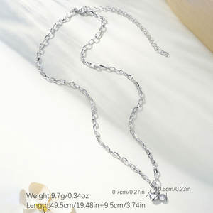 Joyería de moda al por mayor de acero inoxidable pulido 18K chapado en oro CZ en forma de corazón estilos lindos colgante collar para mujer - Product Image 5