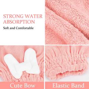 Chapeau turban en microfibre souple jetable super absorbant chapeau <span class=keywords><strong>femme</strong></span> <span class=keywords><strong>cheveux</strong></span> absorbants serviette à séchage rapide pour salle de bain - Product Image 4