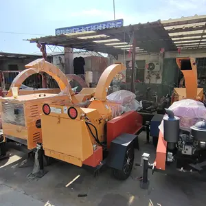 Crusher Chipper Machine Factory Price Waste Wood Gasoline Engine Wood Chipper Shredder Tractor Wood Electric Provided 2000