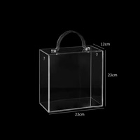 Boîte cadeau en acrylique transparente, boîte de présentation rectangulaire, boîte cadeau pour bouquet, boîte cadeau d'anniversaire