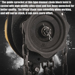 Chất lượng cao nhiệt được xử lý bánh răng mang 1ton 3ton 5ton 10ton 20ton an toàn nâng chuỗi ròng rọc khối - Product Image 3