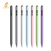Nouveau stylet magnétique actif rechargeable pour tablette iPad 2018 et versions ultérieures, avec prise en charge de l'inclinaison, rejet de la paume et chargement Type-C, 2 remplacements