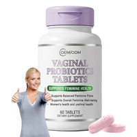 Probiotiques d'hygiène intime OEM/ODM naturels pour le contrôle des odeurs vaginales, équilibre du pH, soin quotidien féminin, supplément à l'extrait de canneberge