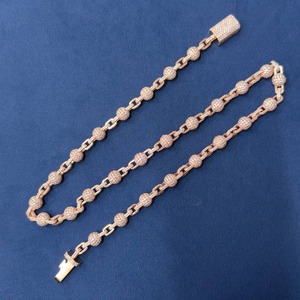 ห่วงโซ่สไตล์คลาสสิก VVS Moissanite 925เงินสเตอลิง clustered สไตล์ฮิปฮอป18K ทองราคาดีที่สุดสำหรับแร็ปเปอร์ - Product Image 2