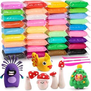Arcilla de Modelar Ultraligera de 36 Colores, Kit de Arcilla de Secado al Aire Segura y No Tóxica con Herramientas para Niños, Crea tus Propias Manualidades Personalizadas - Product Image 1