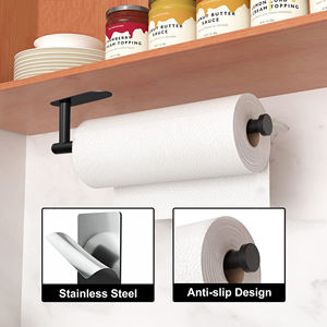 Portarrollos de papel higiénico de acero inoxidable 304 debajo del Gabinete Portarrollos de papel autoadhesivo - Product Image 2
