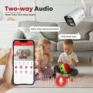 Expglobal 3MP HD Wifi hệ thống <span class=keywords><strong>camera</strong></span> quan sát không dây 4CH NVR video an ninh thiết lập ai IP <span class=keywords><strong>Camera</strong></span> An Ninh Kit với hai chiều âm thanh tầm nhìn ban đêm - Product Image 3