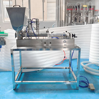 Machine de remplissage horizontale semi-automatique de haute précision en acier inoxydable pour bouteilles de shampoing, d'huile, de savon liquide et de détergent