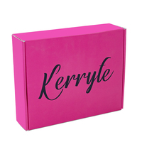 Benutzer definierte rosa Wellpappe Karton Versand kartons Bekleidung Verpackung mit Logo, Dessous Unterwäsche Box für Kleid Stoff Mailer Geschenk box
