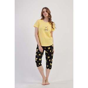 Traje de dormir capri ovalado de manga corta con cuello redondo para mujer - Product Image 2