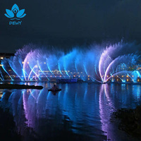 Fontaines d'eau musicales dansantes de luxe DEWY, résistantes au feu, en acier inoxydable, modernes, pour l'extérieur, les jardins, les hôtels, les thèmes