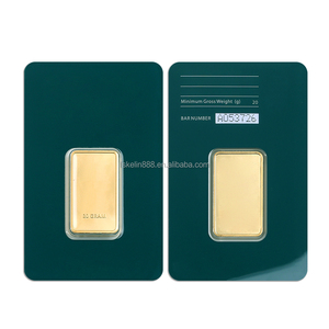 Emballage sous blister pour artisanat métallique, lingots <span class=keywords><strong>de</strong></span> laiton massif <span class=keywords><strong>de</strong></span> 1 oz, <span class=keywords><strong>5</strong></span>, 10, 20 <span class=keywords><strong>grammes</strong></span>, barres <span class=keywords><strong>de</strong></span> laiton doré - Product Image 4