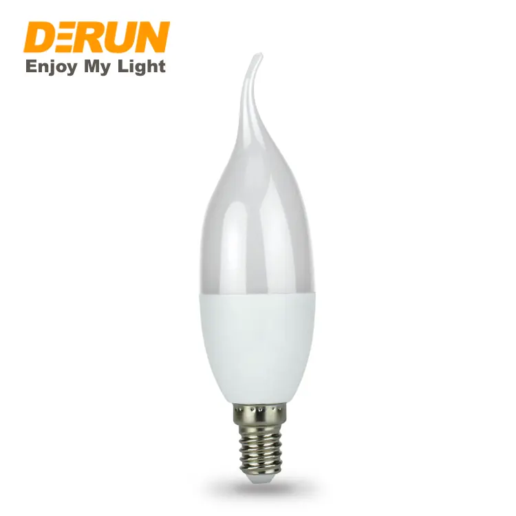 La forme remplaçable facile de bougie LED d'intérieur allumant C37 3W 4W 5W 6W 7W 8W a mené l'ampoule avec du CE RoHS