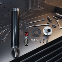 Tuyau d'échappement en acier inoxydable avec motif en fibre de carbone, remplacement pour moto, configuration droite, compatible avec Yamaha Moto Re