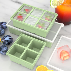 Silikon Eiswürfel form Tablett groß 6 Gitter 8 Gitter 4 Gitter Wieder verwendbare Stange Zubehör Eismaschine Werkzeug - Product Image 1