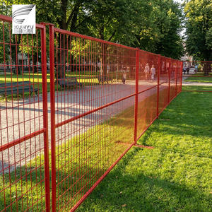 Panneau de clôture temporaire en acier bleu résistant avec treillis soudé pour la construction - Product Image 2