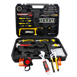 218 pièces kit d'outils à main de réparation domestique avec marteau pince scie à main jeu de tournevis et boîte à outils mallette de rangement scie à main niveau - Product Image 5