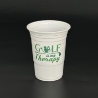 Gobelets en plastique PP à paroi simple jetables avec couvercles, capacité de 12 oz, logo personnalisé pour la vodka et les boissons