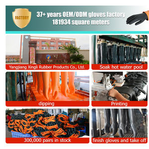 Yangjiang Xingli 80g 90g calidad <span class=keywords><strong>premium</strong></span> luvas agarre en relieve anit slip grueso industrial resistente guantes de látex de goma - Product Image 6