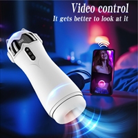Masturbateur masculin intelligent OEM entièrement automatique avec aspiration, vibration, lecture vocale, Bluetooth, gaine vaginale et contrôle par application