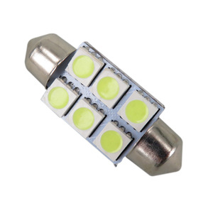 Luz de lectura LED para coche, luz de techo, luz de doble extremo, 6 bombillas, 5050, 12V, blanca, accesorios de modificación de iluminación interior. - Product Image 3