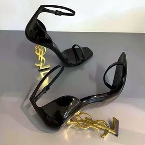 Chaussures de mariée de luxe pour femmes, talons hauts d'été, qualité supérieure, mode, grande taille, style bout ouvert - Product Image 2