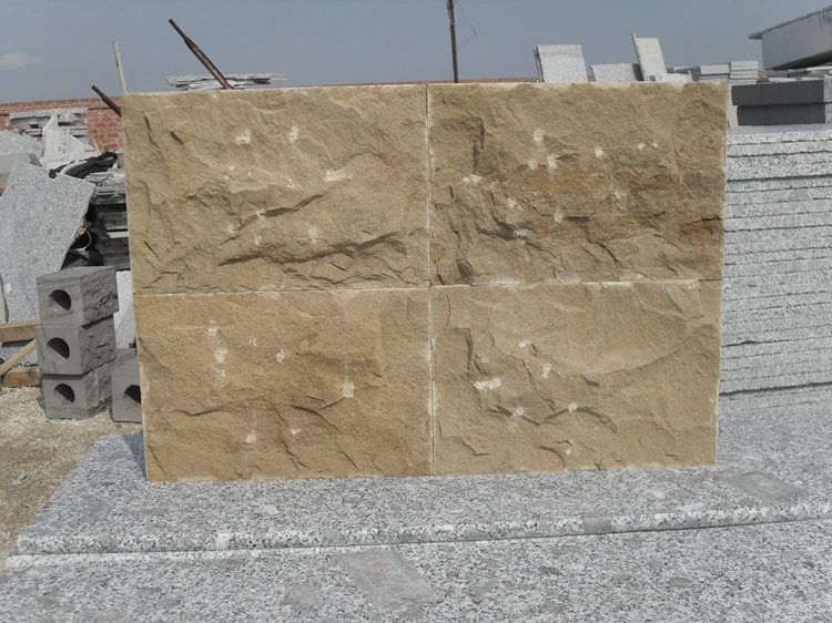 Yellow Outdoor Floor Tiles Natural Stone Natural Stone Works Wall Cladding Wooden Yellow Sandstone Paving Tiles