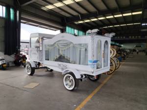 Venta caliente de lujo blanco y oro funerario carruaje fúnebre en Jamaica transporte especial para la venta - Product Image 2